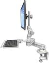 AccessMount™ Short T2 Paralink LCD arm desk clamp with a 12" keyboard tray