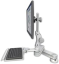 AccessMount™ Short T2 Paralink LCD arm desk mount with a 12" keyboard tray