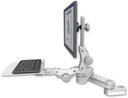 AccessMount™ Short T2 Paralink LCD arm mount for a 2" pole with a 12" flat paralink keyboard tray