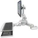 AccessMount™ Short T2 Paralink LCD arm mount for a 2" pole with a paralink keyboard tray w/ wrist rest bend