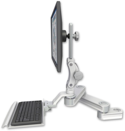 AccessMount™ Short T2 Paralink LCD arm mount for a 2" pole with a 12" keyboard tray