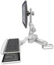 AccessMount™ Short T2 Paralink LCD arm mount for a 2" pole with a wrist-rest keyboard tray