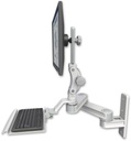 AccessMount™ Short T2 Paralink LCD arm wall mount with a 12" keyboard tray