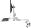 AccessMount™ Medium T2 Paralink LCD arm desk clamp with a 12" keyboard tray