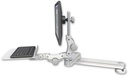 AccessMount™ Medium T2 Paralink LCD arm desk mount with a 12" flat paralink keyboard tray
