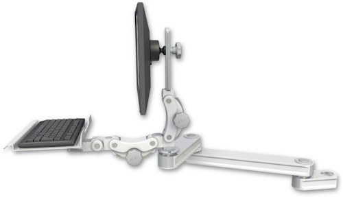 AccessMount™ Medium T2 Paralink LCD arm mount for a 2" pole with a 12" paralink keyboard tray