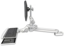 AccessMount™ Medium T2 Paralink LCD arm mount for a 2" pole with a paralink keyboard tray w/ wrist rest bend