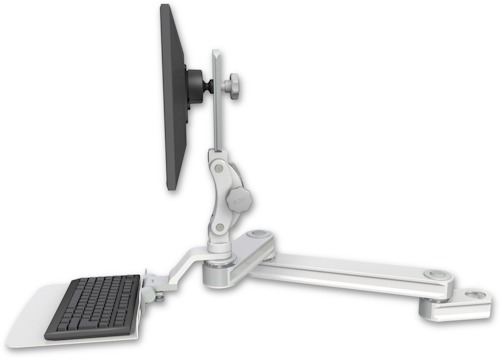 AccessMount™ Medium T2 Paralink LCD arm mount for a 2" pole with a 12" flat keyboard tray