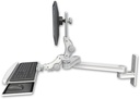 AccessMount™ Medium T2 Paralink LCD arm wall mount with a paralink keyboard tray w/ wrist rest bend