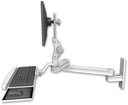 AccessMount™ Medium T2 Paralink LCD arm wall mount with a wrist-rest keyboard tray