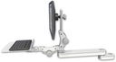 AccessMount™ Long single arm T2 Paralink LCD arm mount for a 2" pole with a 12" flat paralink keyboard tray