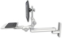 AccessMount™ Long single arm T2 Paralink LCD arm wall mount with a 12" flat paralink keyboard tray