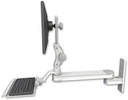 AccessMount™ Long single arm T2 Paralink LCD arm wall mount with a 12" keyboard tray