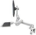 AccessMount™ Long T2 Paralink LCD arm desk clamp with a 12" keyboard tray