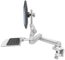 AccessMount™ Long T2 Paralink LCD arm desk clamp with a 12" flat keyboard tray
