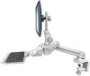 AccessMount™ Long T2 Paralink LCD arm desk clamp with a 12" paralink keyboard tray