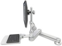 AccessMount™ Long T2 Paralink LCD arm desk mount with a 12" flat keyboard tray