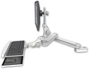AccessMount™ Long T2 Paralink LCD arm mount for a 2" pole with a paralink keyboard tray w/ wrist rest bend