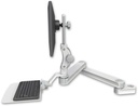 AccessMount™ Long T2 Paralink LCD arm mount for a 2" pole with a 12" flat keyboard tray