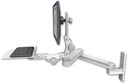 AccessMount™ Long T2 Paralink LCD arm wall mount with a 12" flat paralink keyboard tray