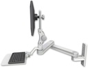 AccessMount™ Long T2 Paralink LCD arm wall mount with a 12" flat keyboard tray