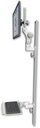 AccessMount™ Ultra 550 LCD mount on a 50" wall track with separate arms and a 12" keyboard tray