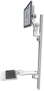 AccessMount™ Ultra 550 LCD mount on a 50" wall track with separate arms, a 12" flat keyboard tray, and an 11" arm
