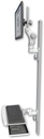 AccessMount™ Ultra 550 LCD mount on a 50" wall track with separate arms and a wrist-rest keyboard tray