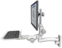 AccessMount™ Ultra 550 LCD wall mount with a 12" paralink keyboard tray and an 11" arm