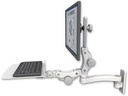 AccessMount™ Ultra 550 LCD wall mount with a 12" flat paralink keyboard tray and an 11" arm