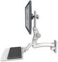 AccessMount™ Ultra 550 LCD wall mount with a 12" flat keyboard tray and an 11" arm