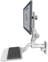 AccessMount™ Ultra 550 LCD wall mount with a 12" flat keyboard tray and an 6" arm