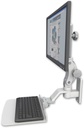 AccessMount™ Ultra 550 LCD wall mount with a 12" flat keyboard tray