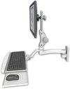 AccessMount™ Ultra 550 LCD wall mount with a wrist-rest keyboard tray and an 11" arm