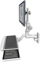 AccessMount™ Ultra 550 LCD wall mount with a wrist-rest keyboard tray and an 6" arm
