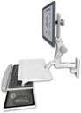 AccessMount™ Ultra 550 LCD wall mount with a work surface tray and slide-out keyboard tray and an 6" arm