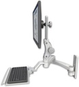 AccessMount™ Ultra 550 LCD wall mount with a 12" keyboard tray and a 20" double-arm
