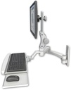 AccessMount™ Ultra 550 LCD wall mount with a wrist-rest keyboard tray and a 20" double-arm