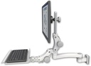 AccessMount™ Ultra 550 LCD 3.5" wall mount with a 12" paralink keyboard tray and an 11" arm