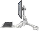 AccessMount™ Ultra 550 LCD 3.5" wall mount with a 12" paralink keyboard tray and a 20" double-arm