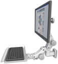 AccessMount™ Ultra 550 LCD 3.5" wall mount with a 12" paralink keyboard tray