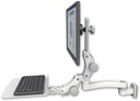 AccessMount™ Ultra 550 LCD 3.5" wall mount with a 12" flat paralink keyboard tray and an 11" arm
