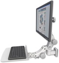 AccessMount™ Ultra 550 LCD 3.5" wall mount with a 12" flat paralink keyboard tray