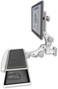 AccessMount™ Ultra 550 LCD 3.5" wall mount with a paralink keyboard tray w/ wrist rest bend