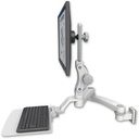 AccessMount™ Ultra 550 LCD 3.5" wall mount with a 12" flat keyboard tray and a 20" double-arm