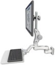 AccessMount™ Ultra 550 LCD 3.5" wall mount with a 12" flat keyboard tray and an 6" arm