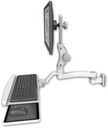 AccessMount™ Ultra 550 LCD 3.5" wall mount with a wrist-rest keyboard tray and an 11" arm