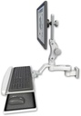 AccessMount™ Ultra 550 LCD 3.5" wall mount with a wrist-rest keyboard tray and an 6" arm