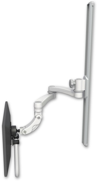 AccessMount™ Inverted Ultra 560 LCD mount on a 36" wall track slider with a 20" double-arm