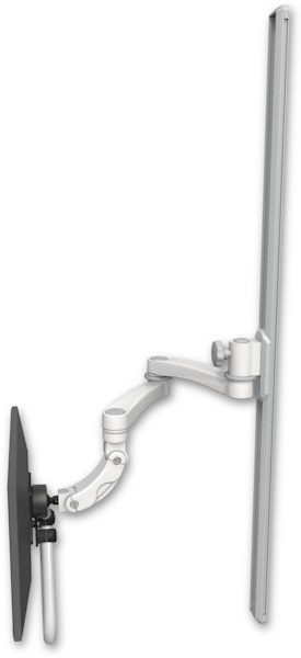 AccessMount™ Inverted Ultra 560 LCD mount on a 50" wall track slider with a 20" double-arm
